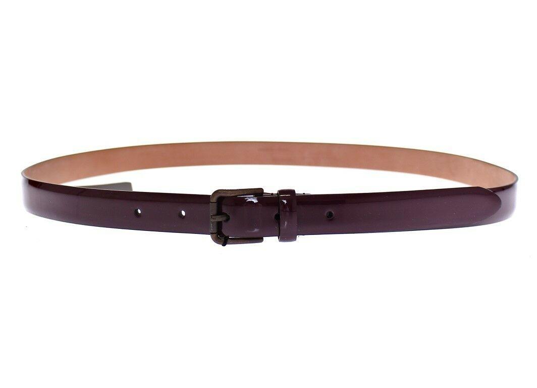 Dolce & Gabbana Purple Leather Logo Cintura Gürtel Belt - Ellie Belle