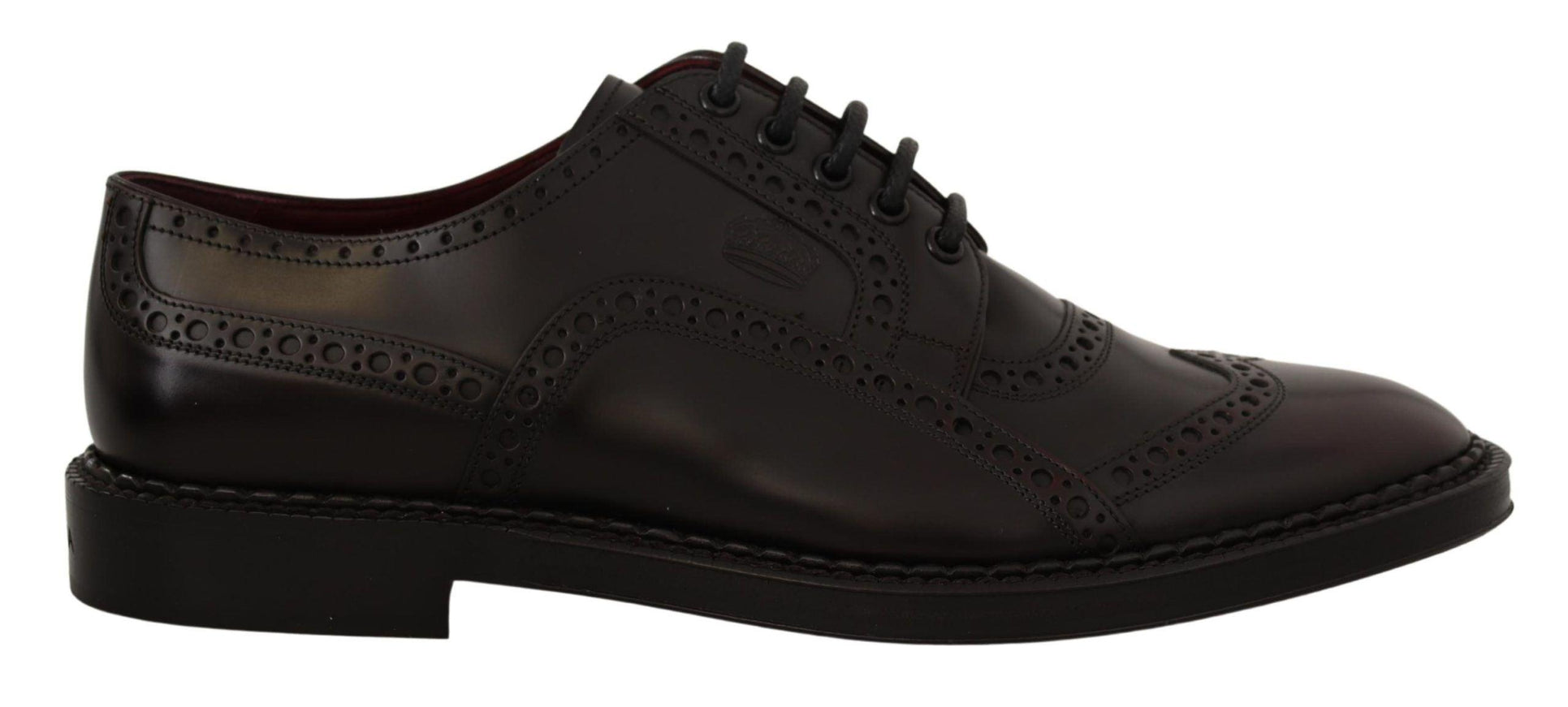 Dolce & Gabbana Purple Leather Oxford Wingtip Formal Shoes - Ellie Belle