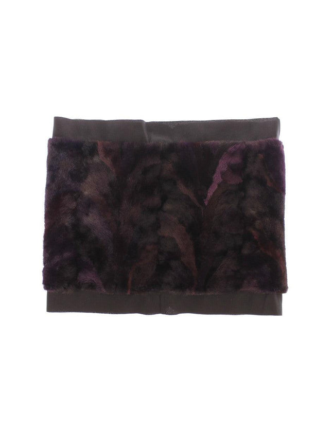 Dolce & Gabbana Purple MINK Fur Scarf Foulard Neck Wrap - Ellie Belle