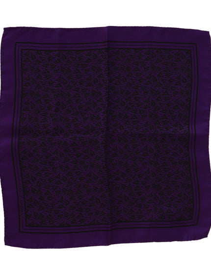 Dolce & Gabbana Purple Patterned Square Handkerchief Scarf - Ellie Belle