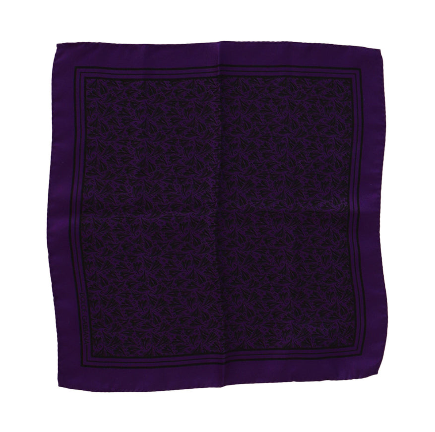 Dolce & Gabbana Purple Patterned Square Handkerchief Scarf - Ellie Belle