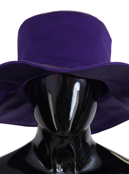 Dolce & Gabbana Purple Silk Stretch Top Hat - Ellie Belle