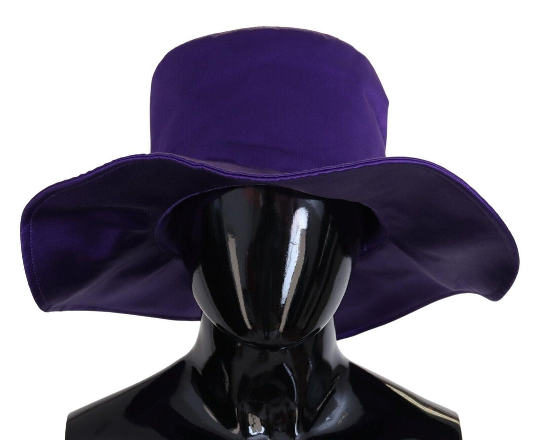 Dolce & Gabbana Purple Silk Stretch Top Hat - Ellie Belle