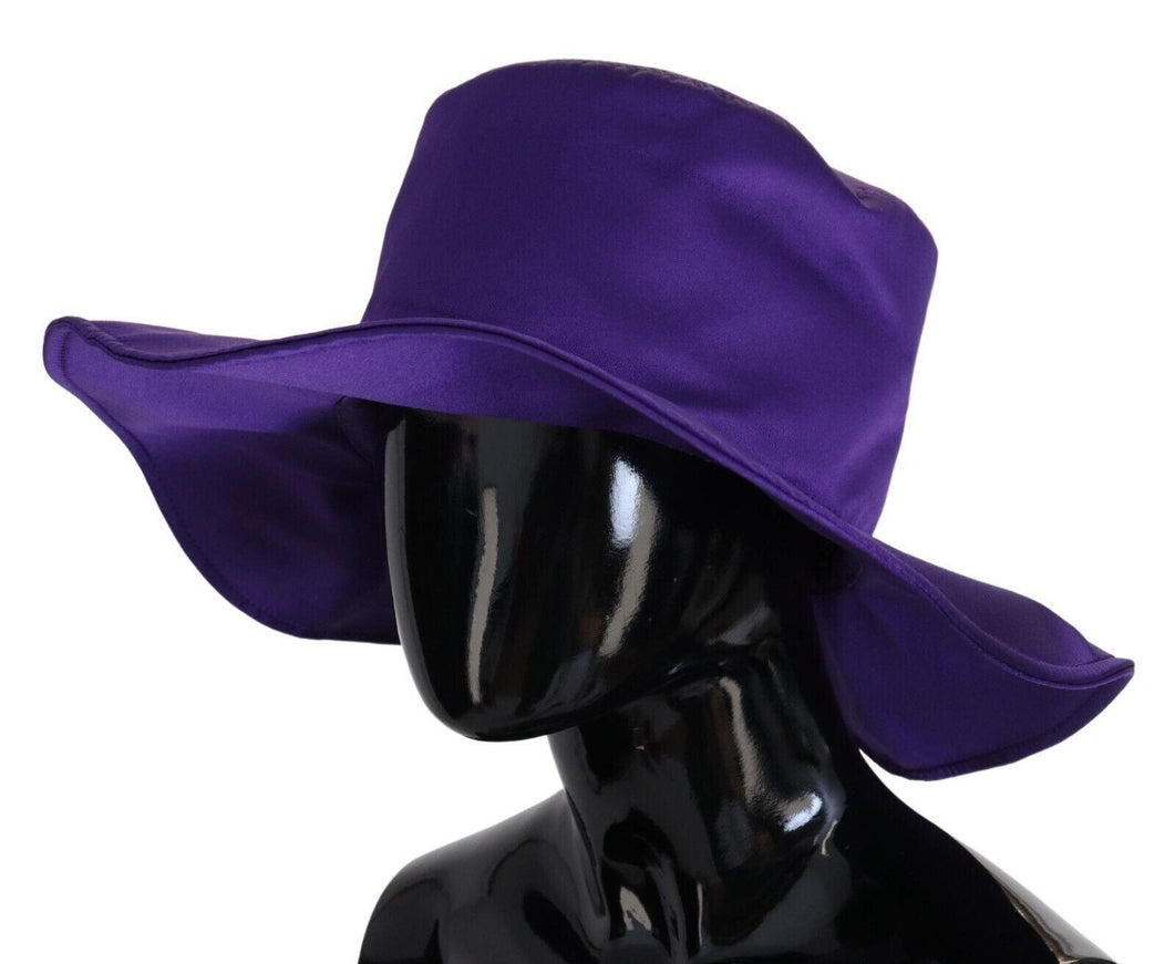 Dolce & Gabbana Purple Silk Stretch Top Hat - Ellie Belle