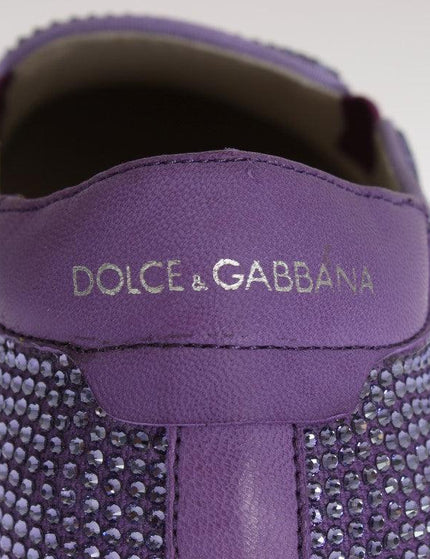 Dolce & Gabbana Purple Strass Canvas Logo Sneakers - Ellie Belle