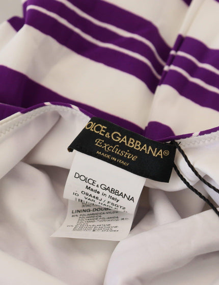 Dolce & Gabbana Purple striped One Piece Beachwear Bikini - Ellie Belle