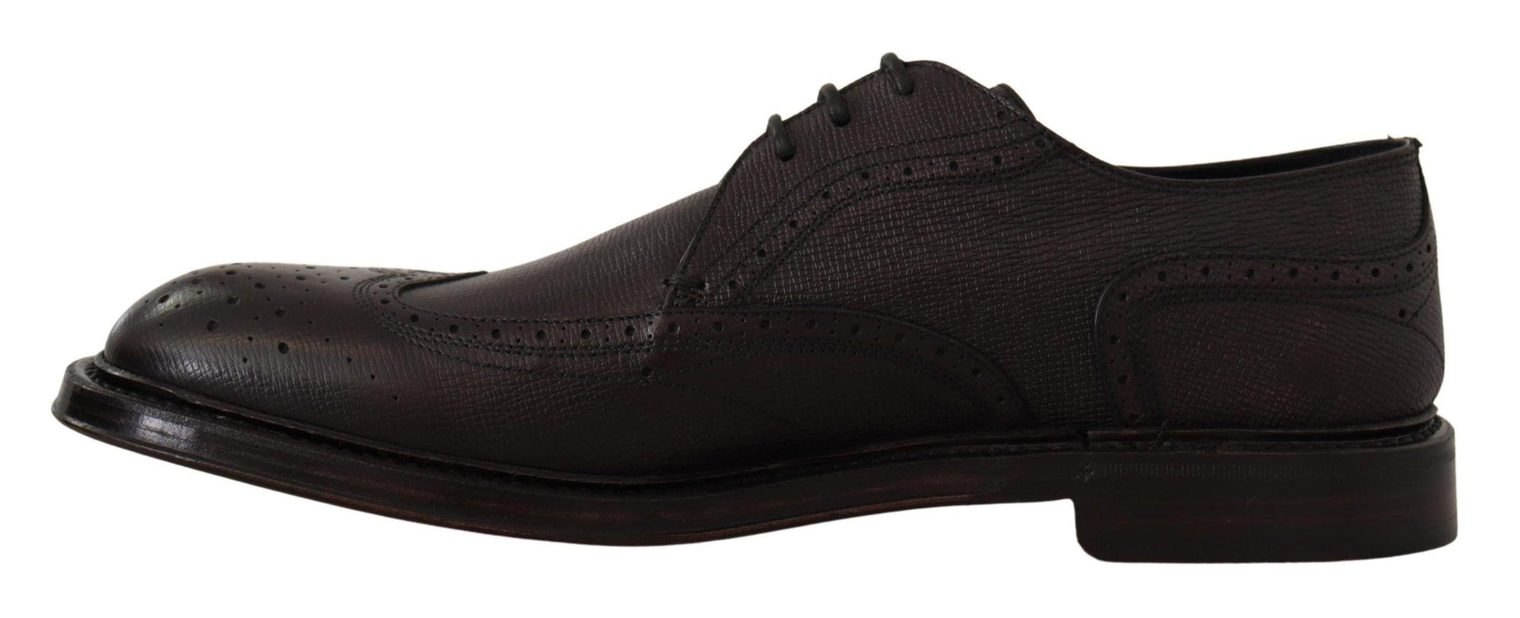 Dolce & Gabbana Purple Wingtip Leather Derby Shoes - Ellie Belle