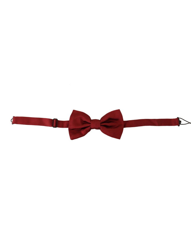 Dolce & Gabbana Red 100% Silk Adjustable Neck Papillon Tie - Ellie Belle