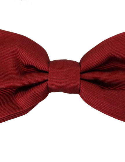 Dolce & Gabbana Red 100% Silk Adjustable Neck Papillon Tie - Ellie Belle