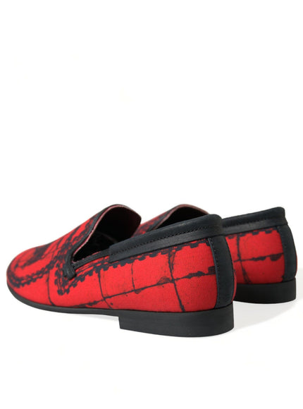 Dolce & Gabbana Red Black Torero Loafers