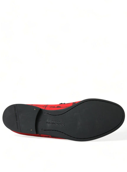 Dolce & Gabbana Red Black Torero Loafers