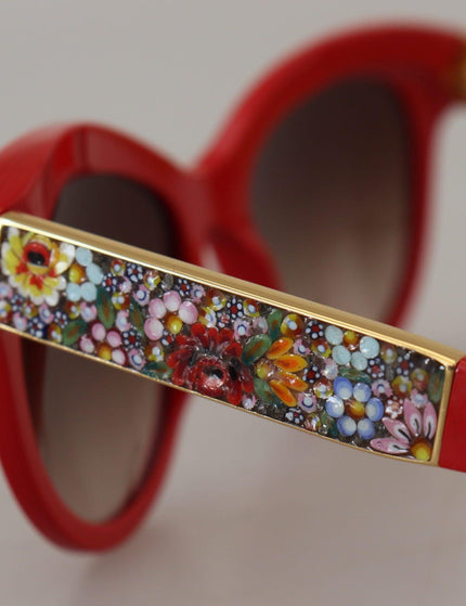 Dolce & Gabbana Red Cat Eye Lens Floral Arm Shades DG4215 Sunglasses - Ellie Belle