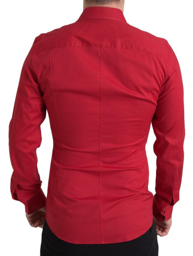 Dolce & Gabbana Red Collared Long Sleeve SICILIA Shirt - Ellie Belle