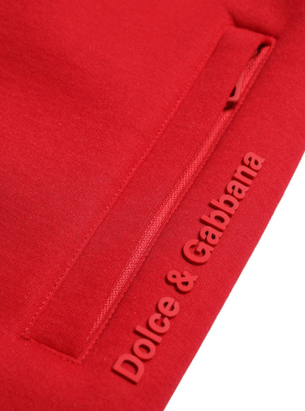 Dolce & Gabbana Red Cotton Blend Skinny Jogger Pants - Ellie Belle