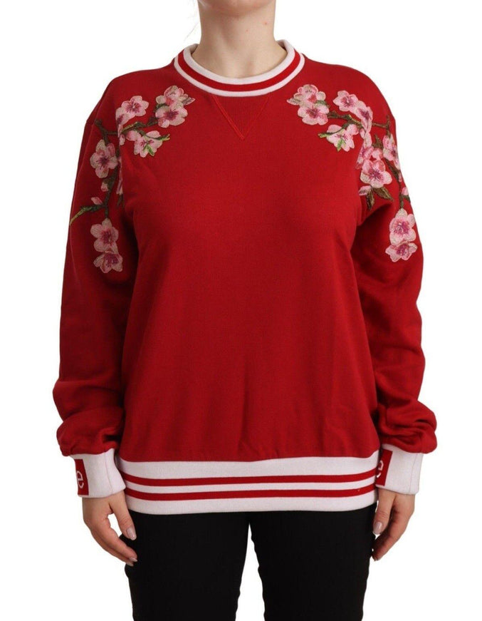 Dolce & Gabbana Red Cotton Crewneck #DGlove Pullover Sweater - Ellie Belle