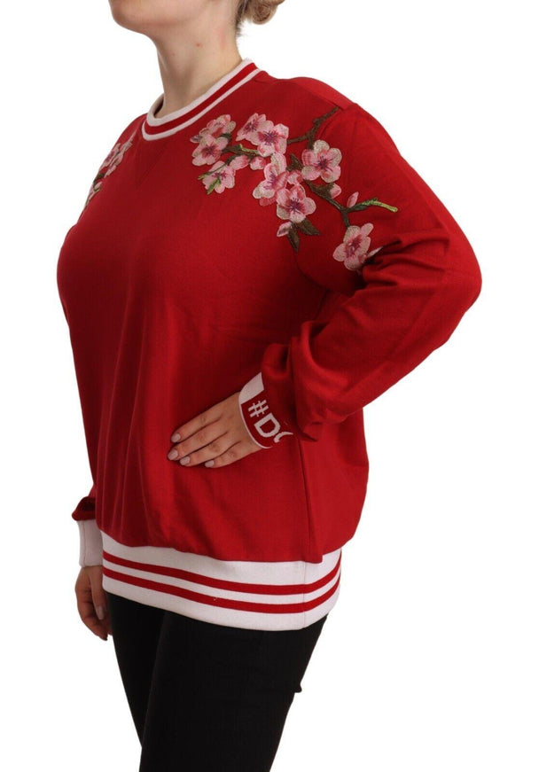 Dolce & Gabbana Red Cotton Crewneck #DGlove Pullover Sweater - Ellie Belle