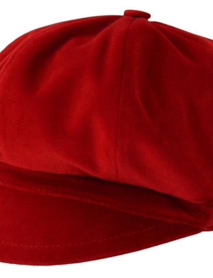 Dolce & Gabbana Red Cotton DG Logo Cabbie Hat - Ellie Belle