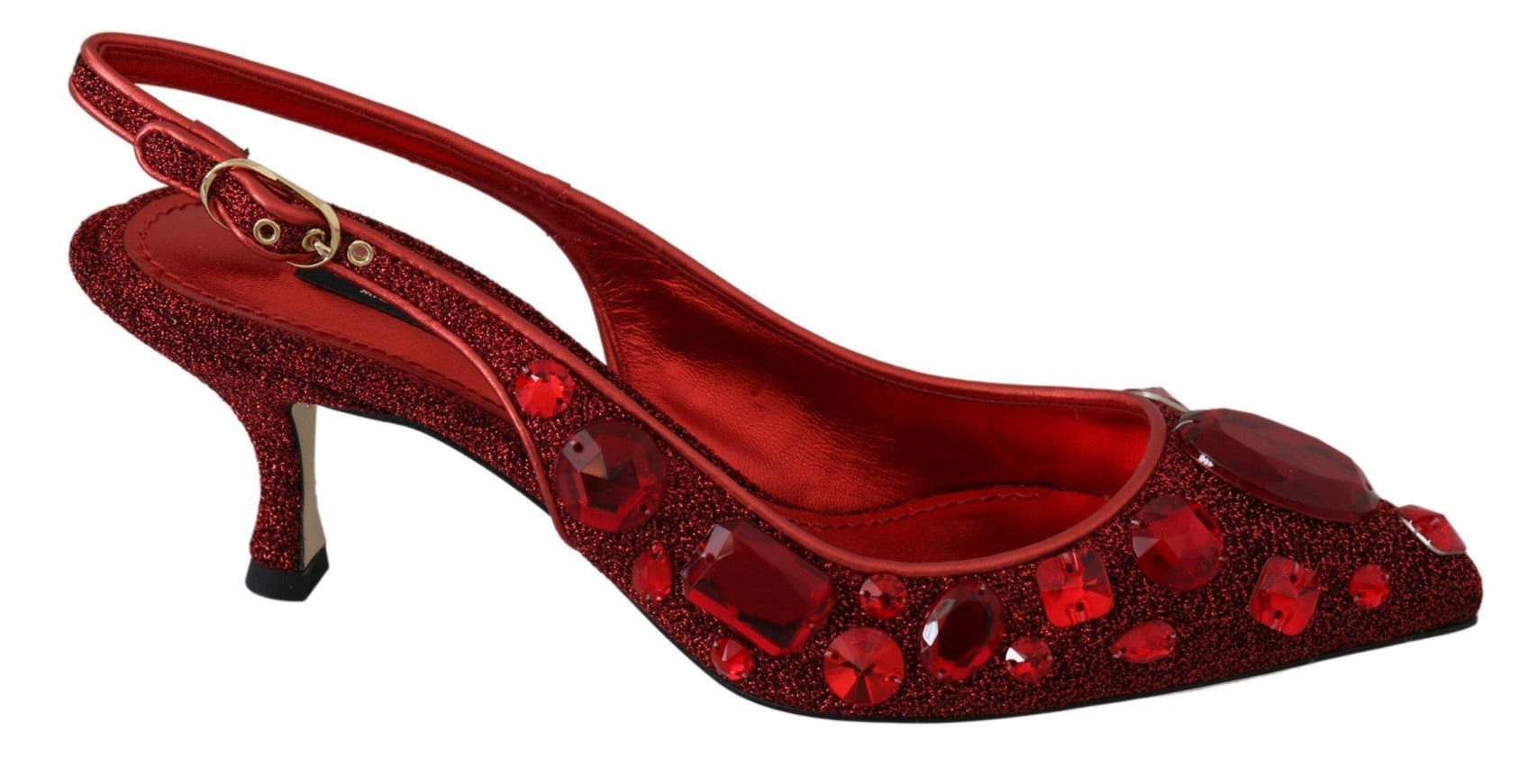 Dolce & Gabbana Red Crystal CHRISTMAS Slingbacks Shoes - Ellie Belle