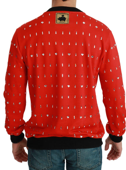 Dolce & Gabbana Red Crystal Pig of the Year Sweater