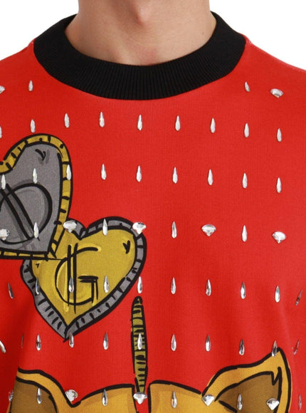 Dolce & Gabbana Red Crystal Pig of the Year Sweater