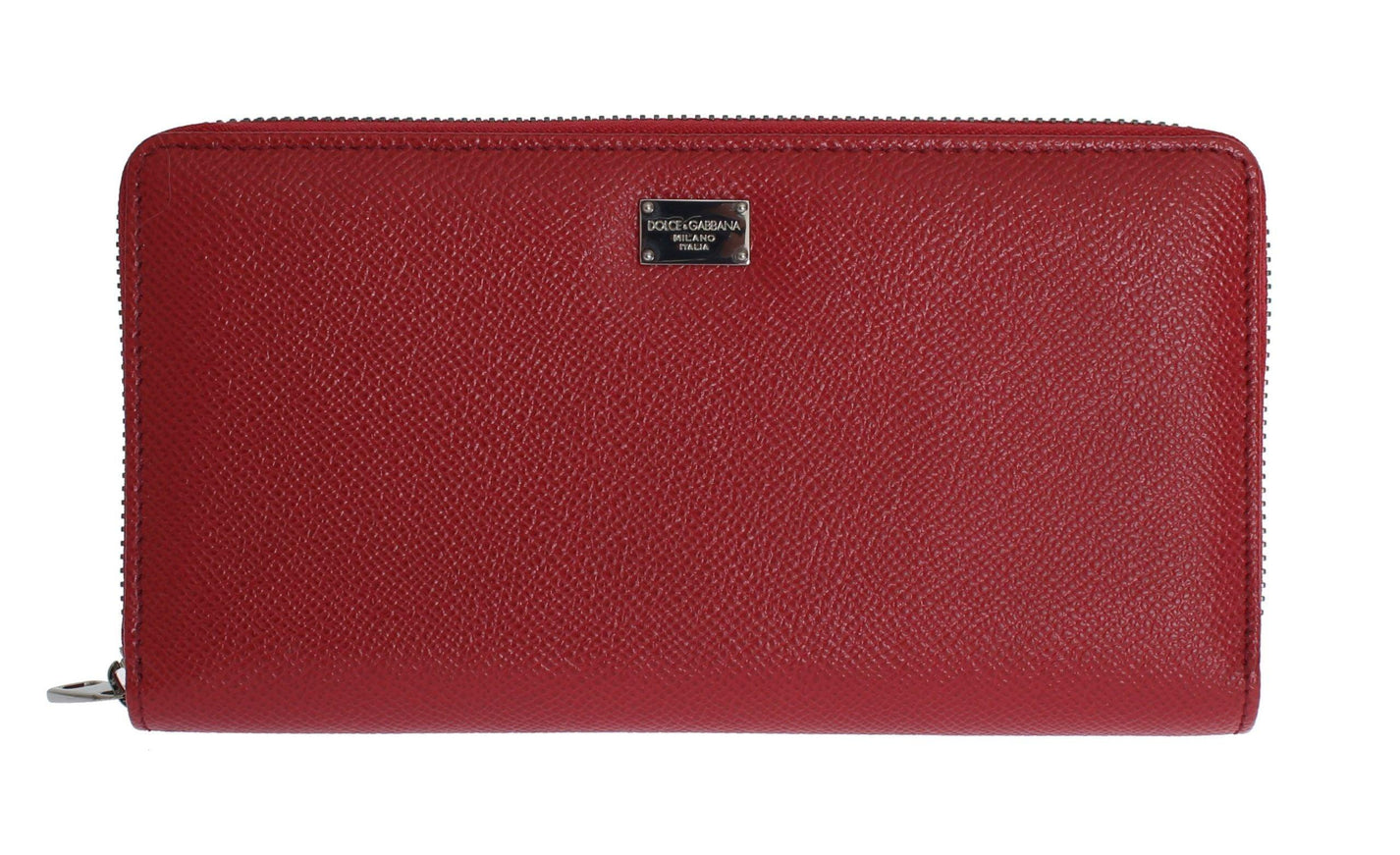 Dolce & Gabbana Red Dauphine Leather Zip Around Continental Wallet - Ellie Belle