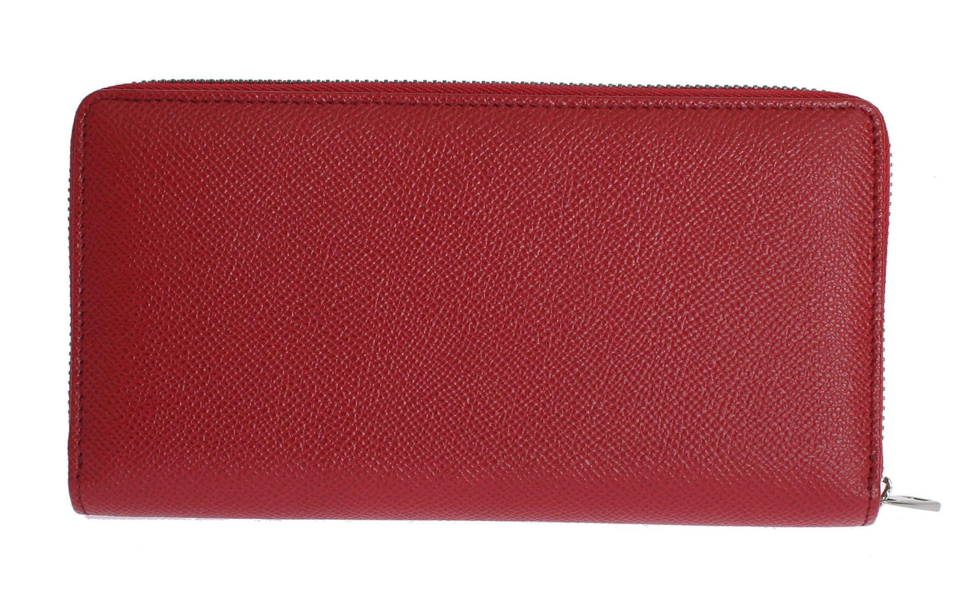 Dolce & Gabbana Red Dauphine Leather Zip Around Continental Wallet - Ellie Belle