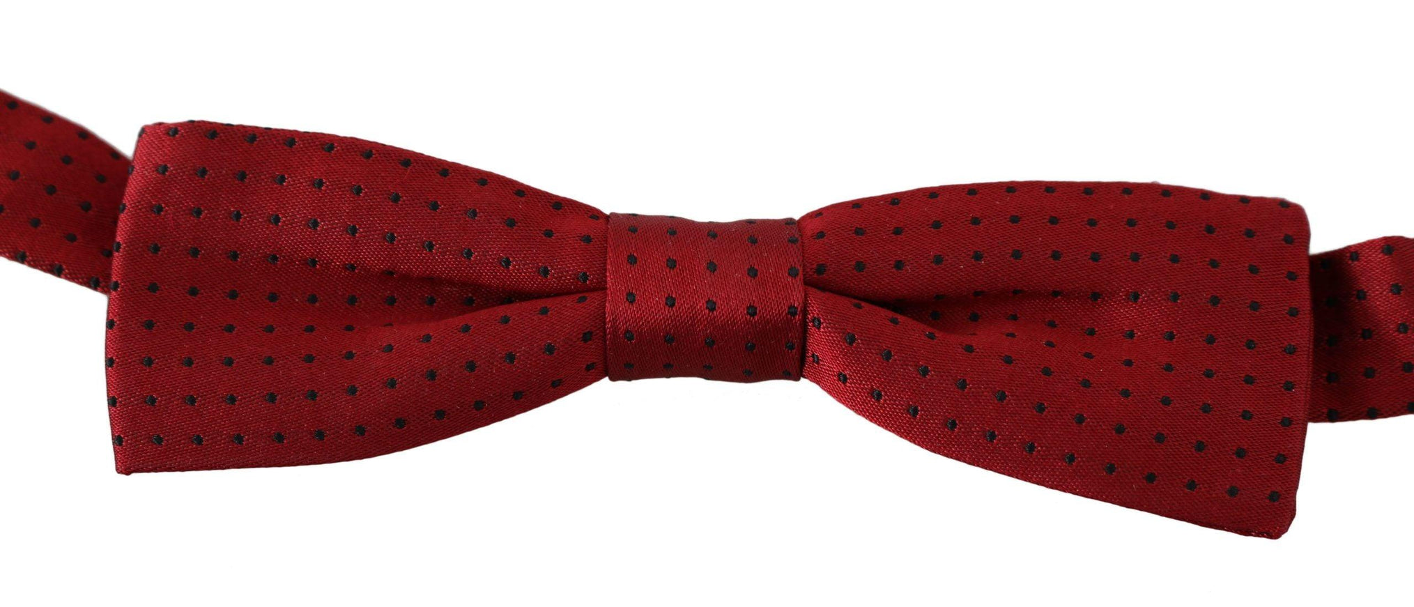 Dolce & Gabbana Red Dotted Silk Adjustable Neck Papillon Bow Tie - Ellie Belle