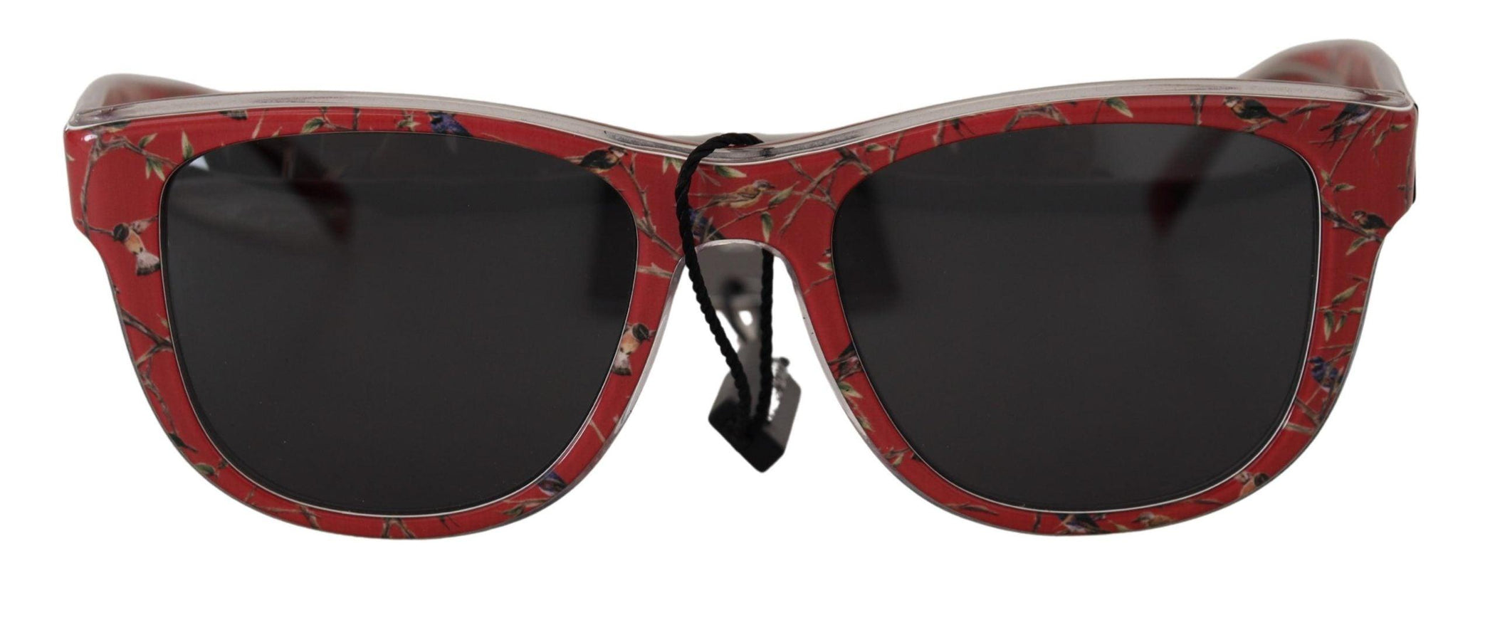 Dolce & Gabbana Red Floral Plastic Frame Round Lens DG4284 Sunglasses - Ellie Belle