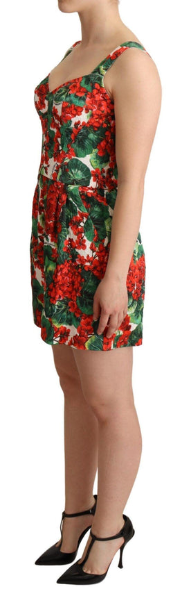 Dolce & Gabbana Red Geranium Print Shorts Romper - Ellie Belle