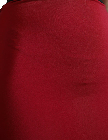 Dolce & Gabbana Red HighWaist Bodycon Stretch Pencil Cut Skirt - Ellie Belle