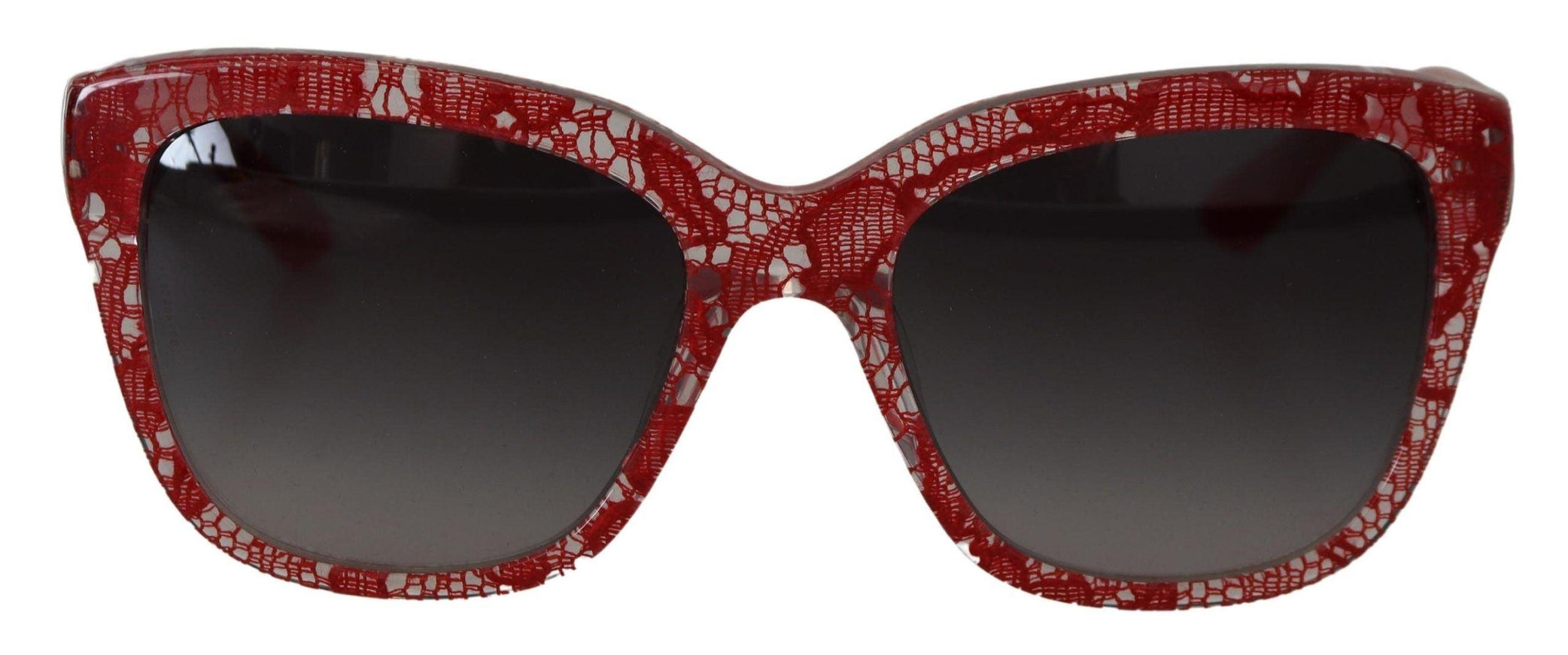 Dolce & Gabbana Red Lace Acetate Rectangle Shades DG4226F Sunglasses - Ellie Belle