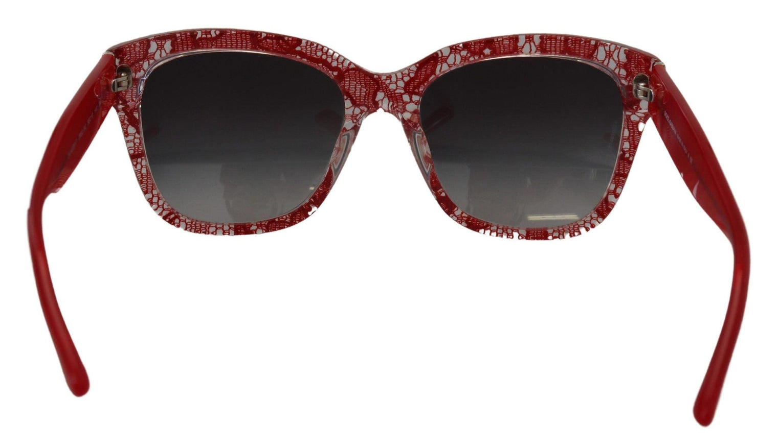 Dolce & Gabbana Red Lace Acetate Rectangle Shades DG4226F Sunglasses - Ellie Belle