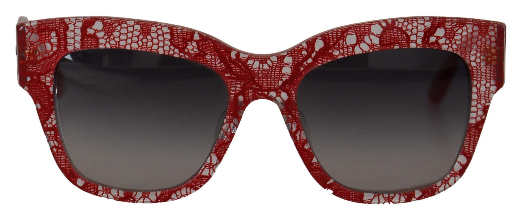 Dolce & Gabbana Red Lace Acetate Rectangle Shades DG4231F Sunglasses - Ellie Belle