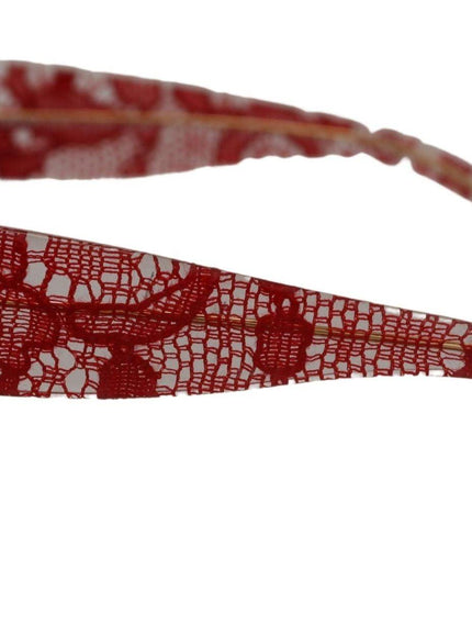 Dolce & Gabbana Red Lace Acetate Rectangle Shades DG4231F Sunglasses