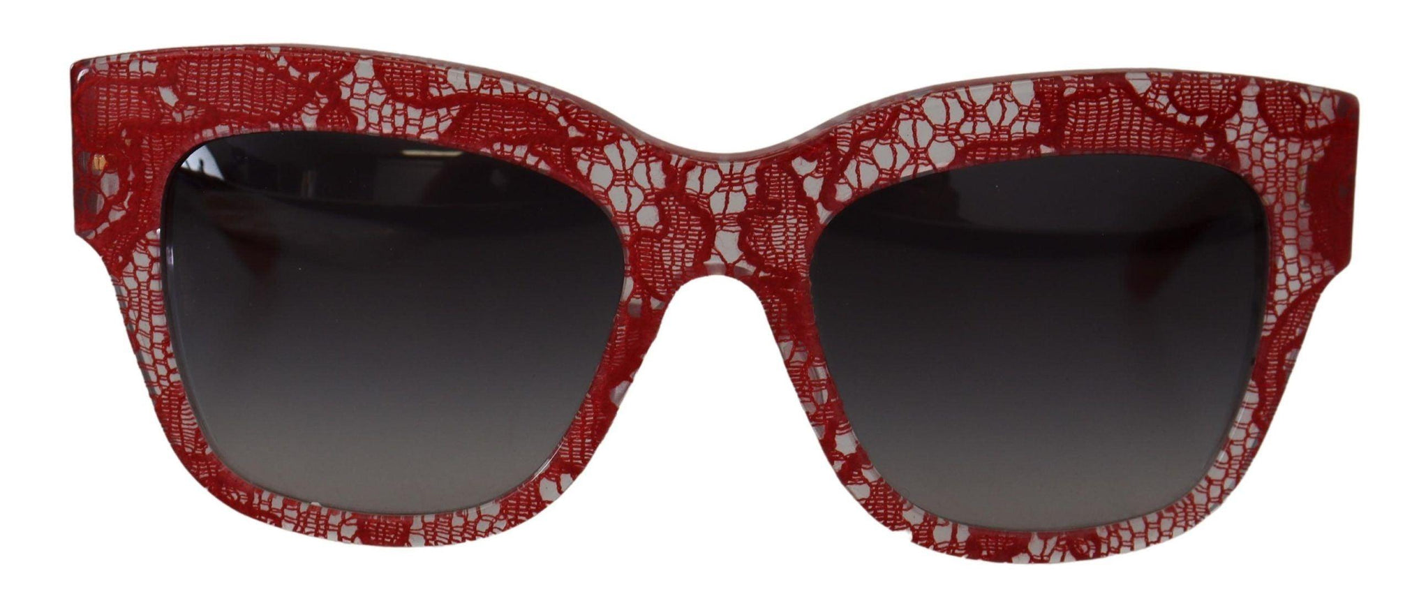 Dolce & Gabbana Red Lace Acetate Rectangle Shades DG4231Sunglasses - Ellie Belle