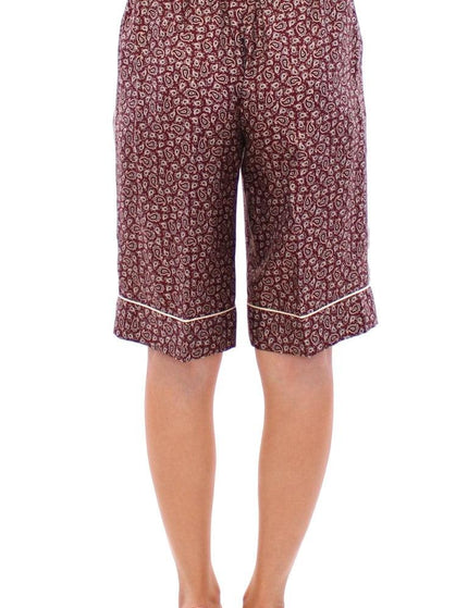 Dolce & Gabbana Red PAJAMA silk shorts - Ellie Belle