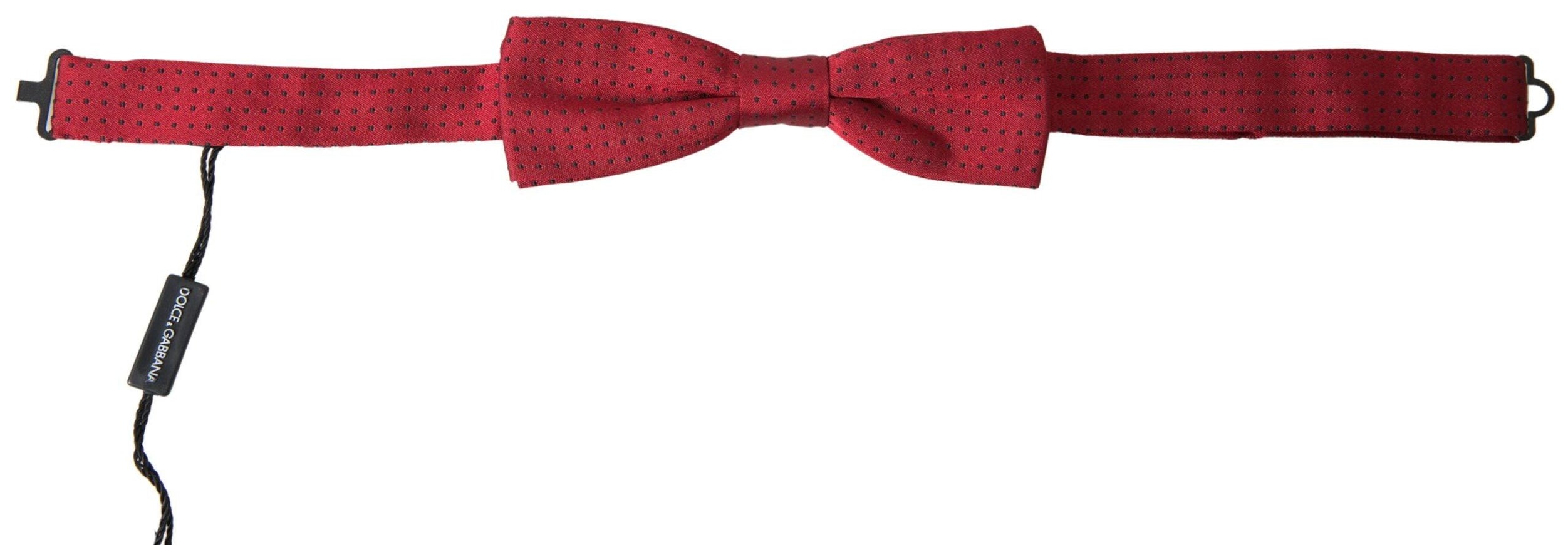 Dolce & Gabbana Red Silk Polka Dot Adjustable Neck Men Bow Tie - Ellie Belle