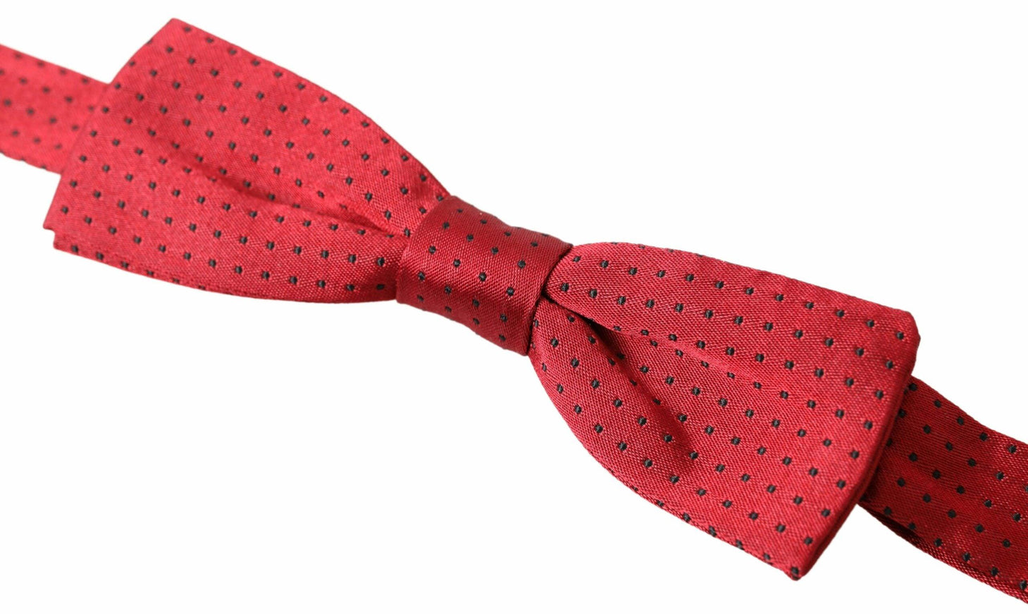 Dolce & Gabbana Red Silk Polka Dot Adjustable Neck Men Bow Tie - Ellie Belle