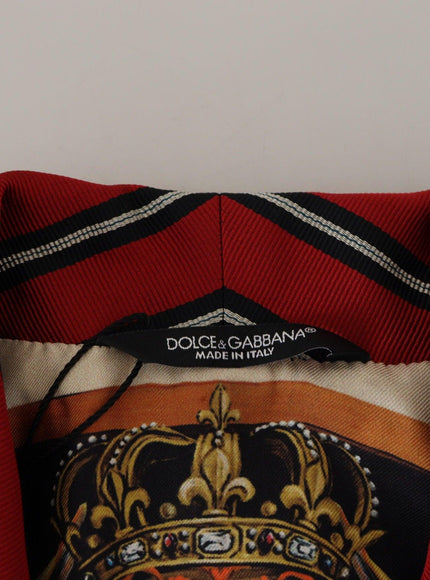 Dolce & Gabbana Red Striped Martini Printed Lining Robe - Ellie Belle