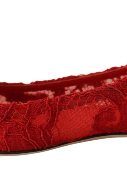 Dolce & Gabbana Red Taormina Crystals Loafers Flats Shoes - Ellie Belle