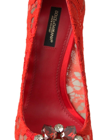 Dolce & Gabbana Taormina Lace Crystal Pumps