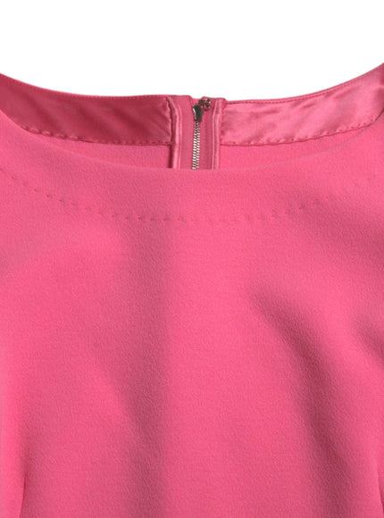 Dolce & Gabbana Rose Pink Long Sleeves Bodycon Midi Dress - Ellie Belle