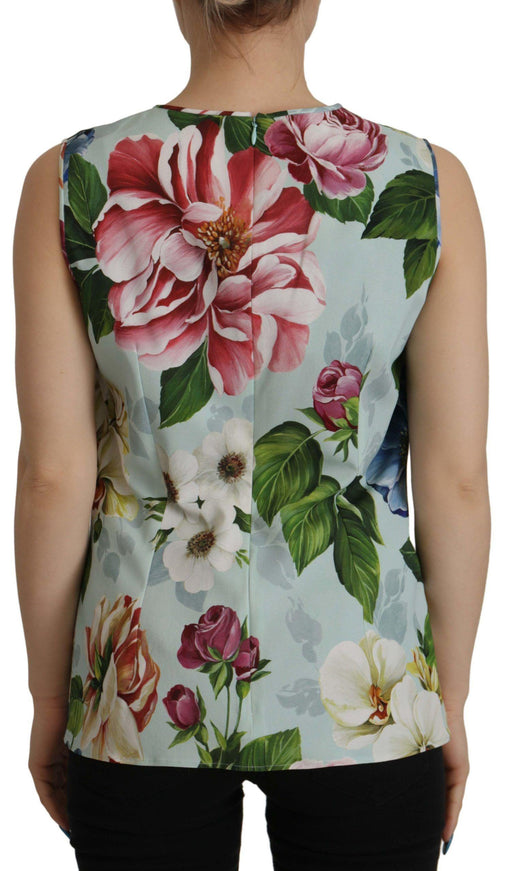 Dolce & Gabbana Rose Print Sleeveless Casual Tank Tropical Top - Ellie Belle