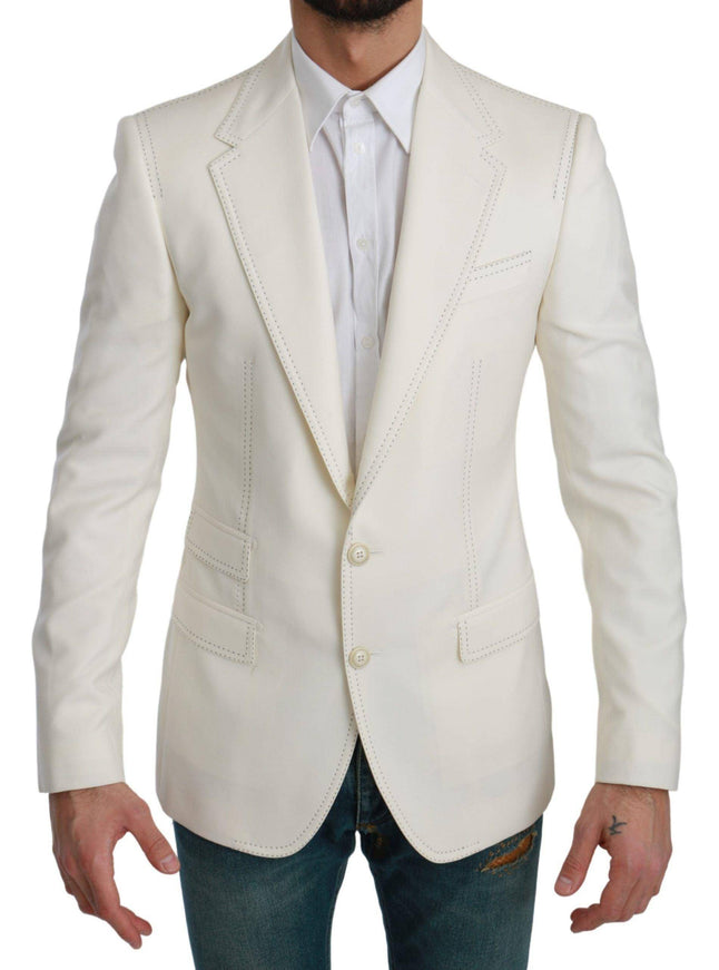 Dolce & Gabbana SICILIA Cream Single Breasted Formal Blazer - Ellie Belle