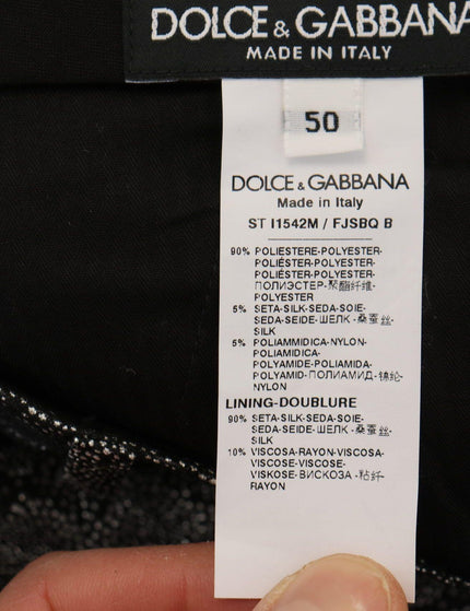Dolce & Gabbana Silver Patterned Formal 2 Piece MARTINI Suit - Ellie Belle