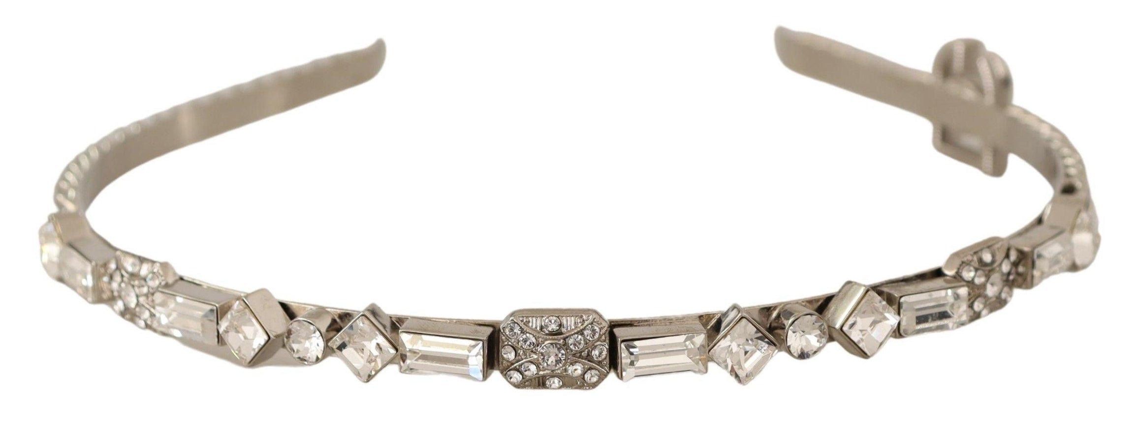 Dolce & Gabbana Silver Plating Alloy Crystals Inlays Diadem - Ellie Belle