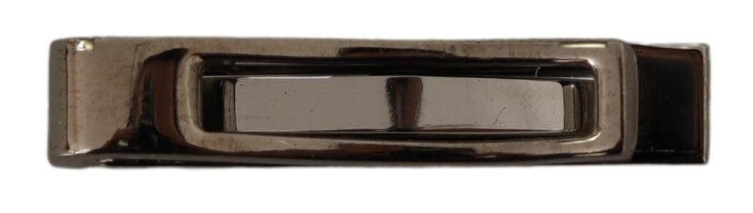 Dolce & Gabbana Silver Tone Metal Brass Branded Men Tie Clip - Ellie Belle