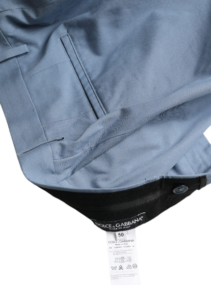 Dolce & Gabbana Sky Blue Cotton Folded Hem Men Bermuda Shorts - Ellie Belle