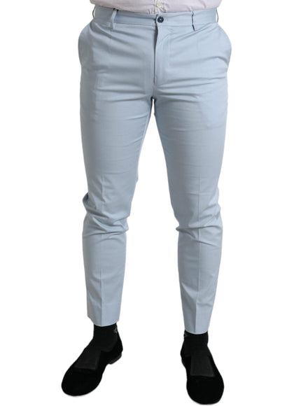 Dolce & Gabbana Sky Blue Cotton Stretch Skinny Pants