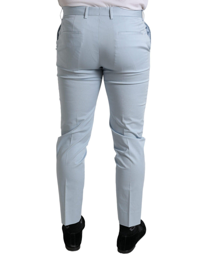 Dolce & Gabbana Sky Blue Cotton Stretch Skinny Pants - Ellie Belle